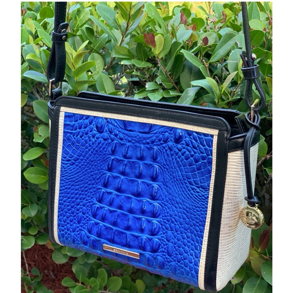 Brahmin Carrie Crossbody Bag in Cobalt Laverne